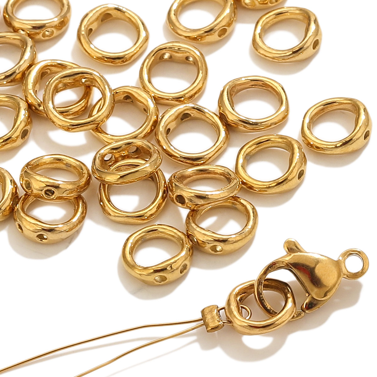 Jewelry Making School - 20pcs Stainless Steel Clasps End Connectors