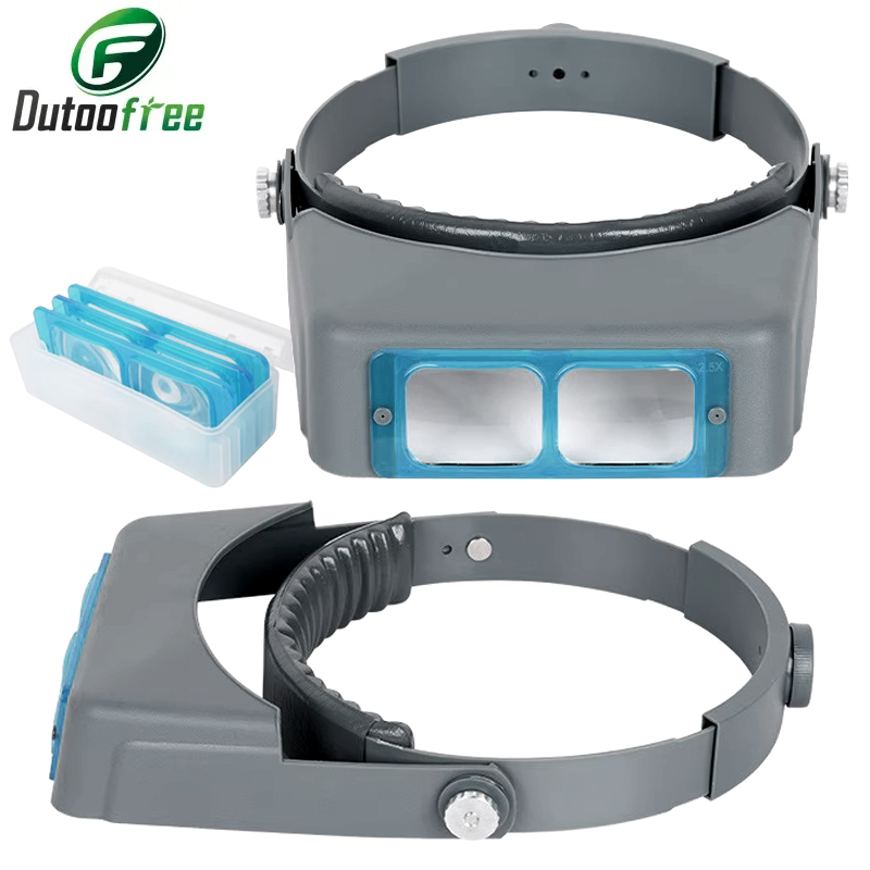 Jewelry Making Glasses - 1.5X2X2.5X3.5X Professional Head Wearing Magnifier Hands