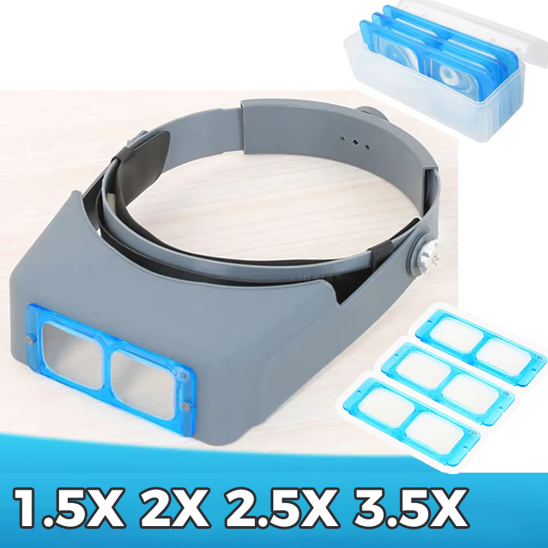 Jewelry Making Glasses - 1.5X2X2.5X3.5X Head Wearing Magnifier Optivisor Eye