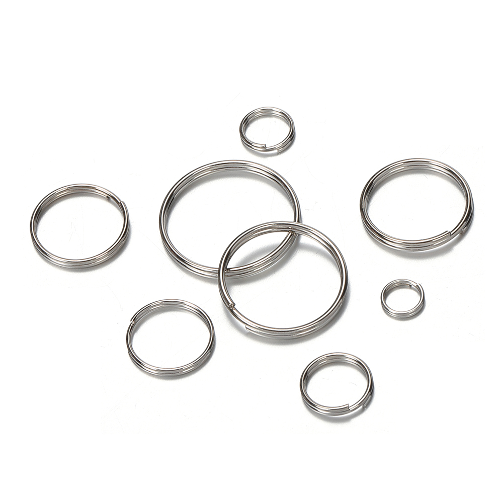Jewelry Making Jump Rings - 50pcs 6/8/10/12/14/16/18/20mm Metal Double-Ring Keychain Connectors