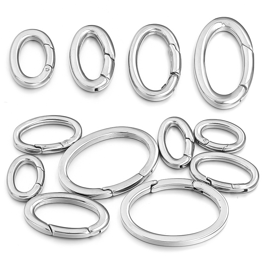 1pc Stainless Steel Spring Cla - đánh giá và giá Jewelry Making Rings
