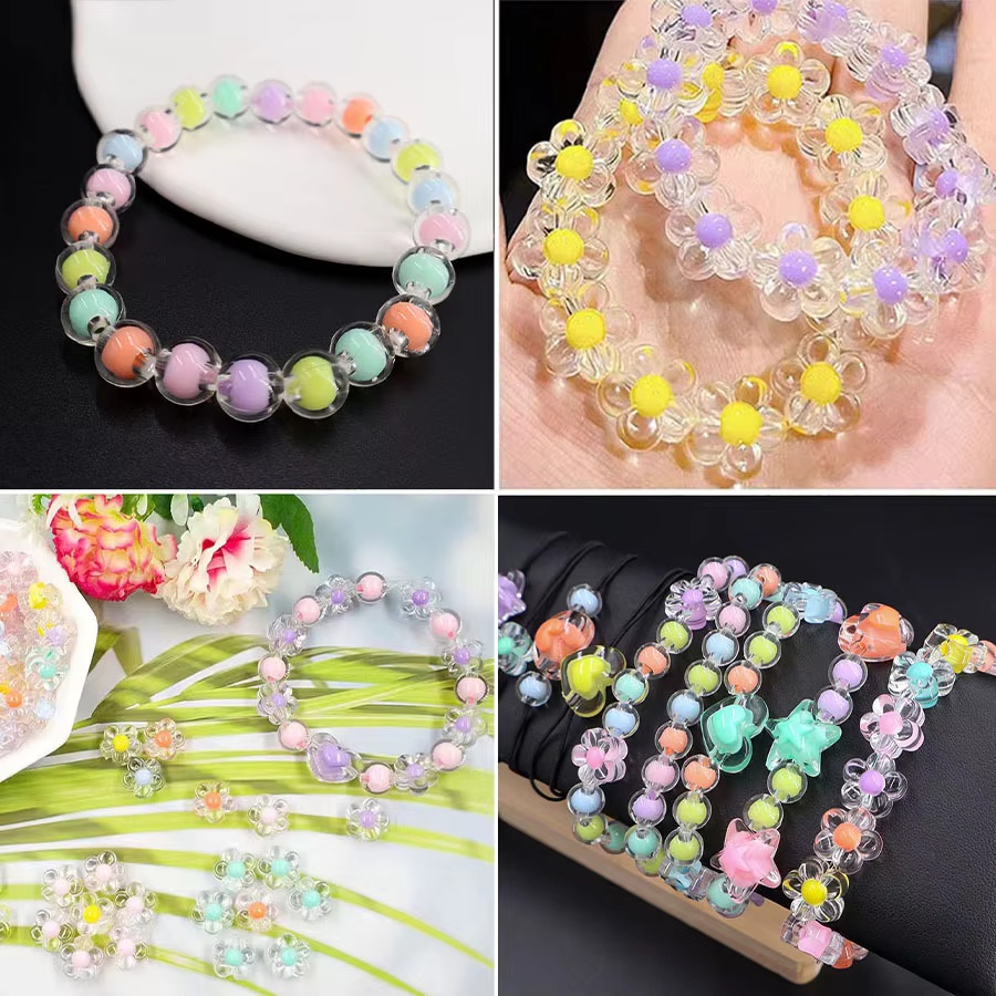 174pcs/Box Heart Acrylic Beads - đánh giá và giá Jewelry Making Kit For Kids