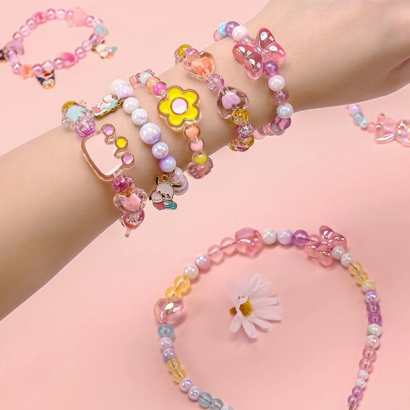 174pcs/Box Heart Acrylic Beads - đánh giá và giá Jewelry Making Kit For Kids