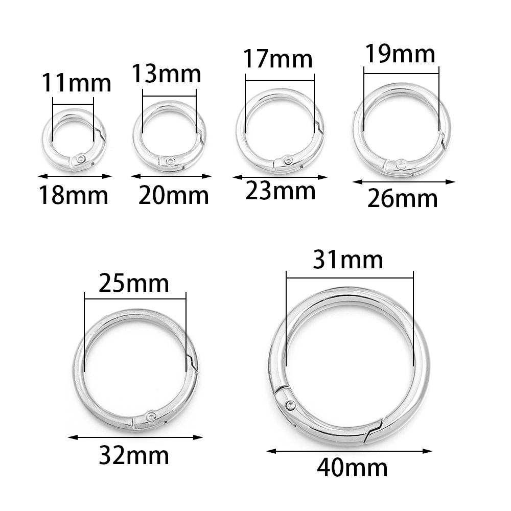 5-10Pcs/Lot Metal Spring Gate  - đánh giá và giá Jewelry Making Rings
