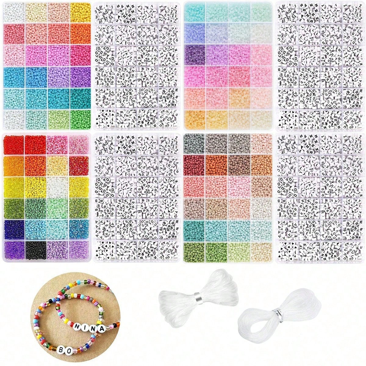 5760pcs 24 Grid Box 3mm Seed B - đánh giá và giá Jewelry Making Kit For Kids
