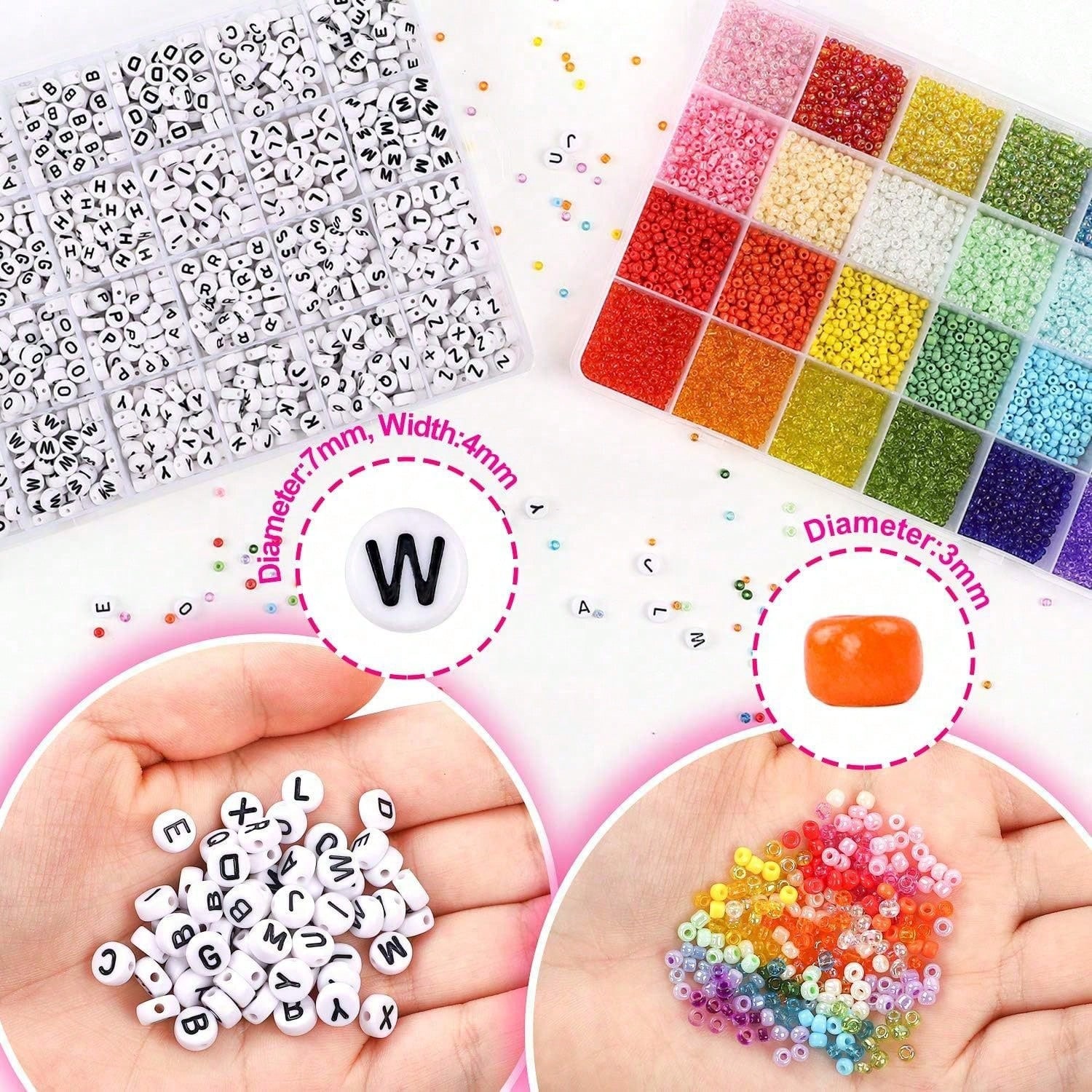 5760pcs 24 Grid Box 3mm Seed B - đánh giá và giá Jewelry Making Kit For Kids