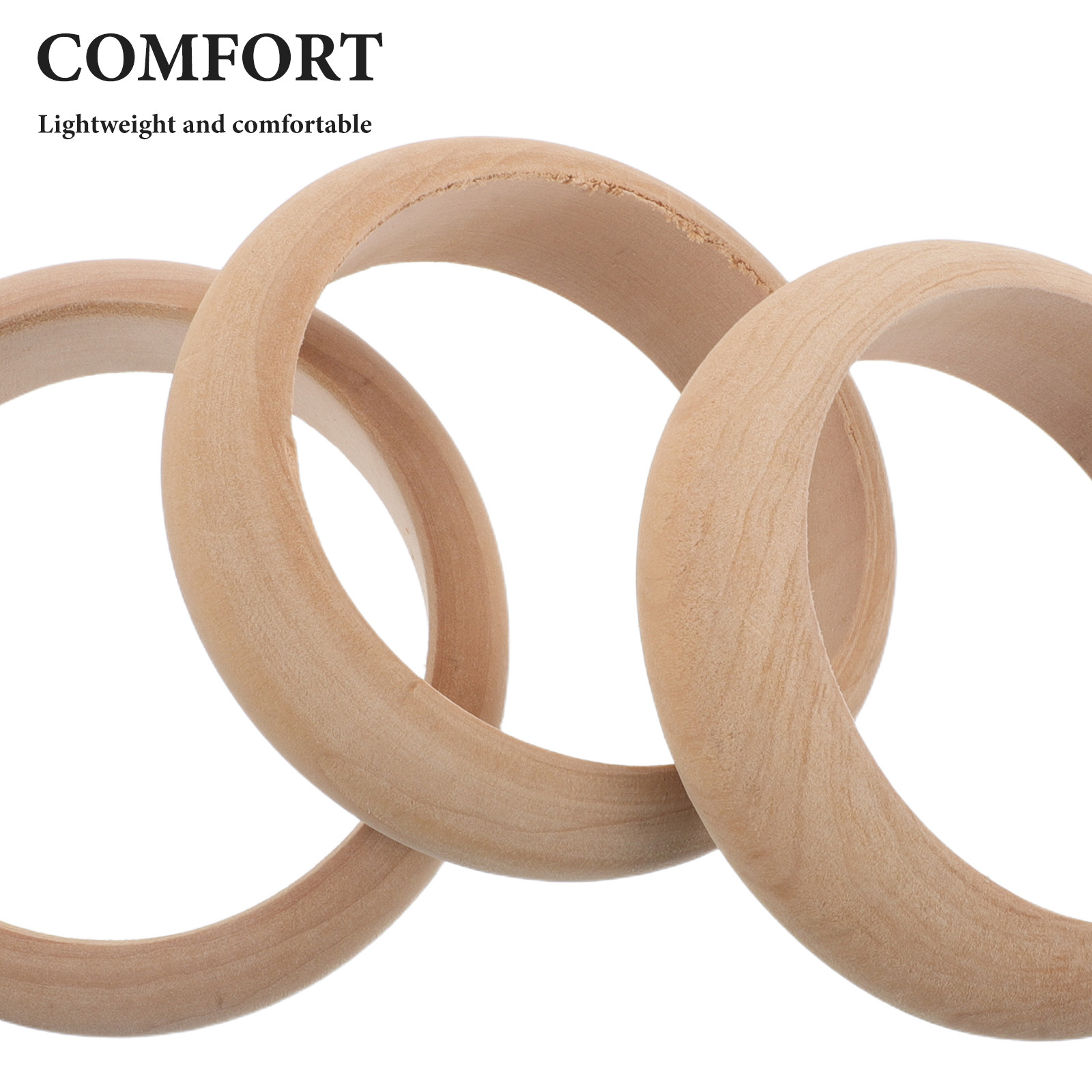 4Pcs Natural Wooden Bangles Bl - đánh giá và giá Jewelry Making Rings