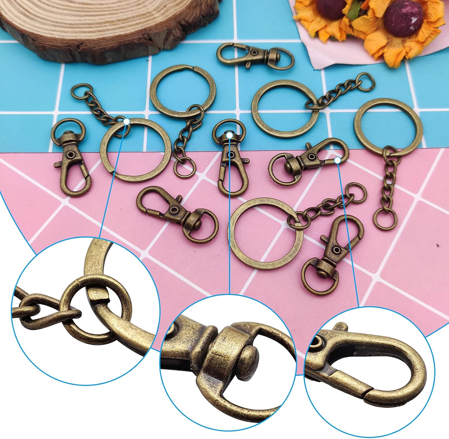 15/30 Set Swivel Lobster Clasp - đánh giá và giá Jewelry Making Jump Rings