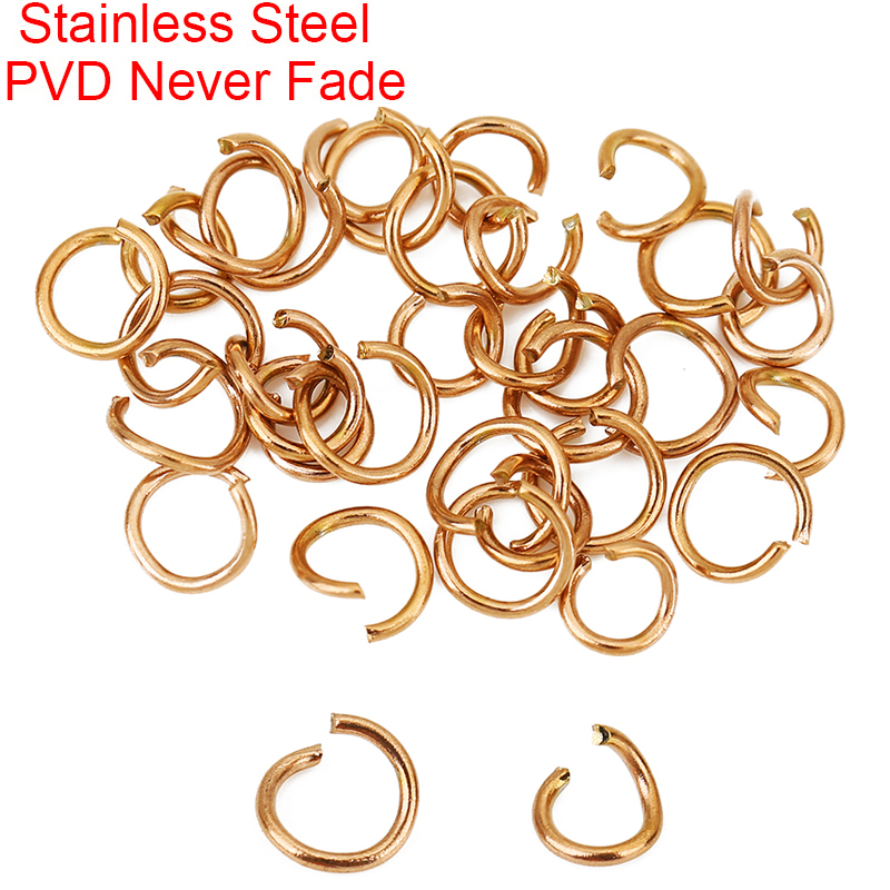 100pcs Rose Gold Plated Stainl - đánh giá và giá Jewelry Making Jump Rings