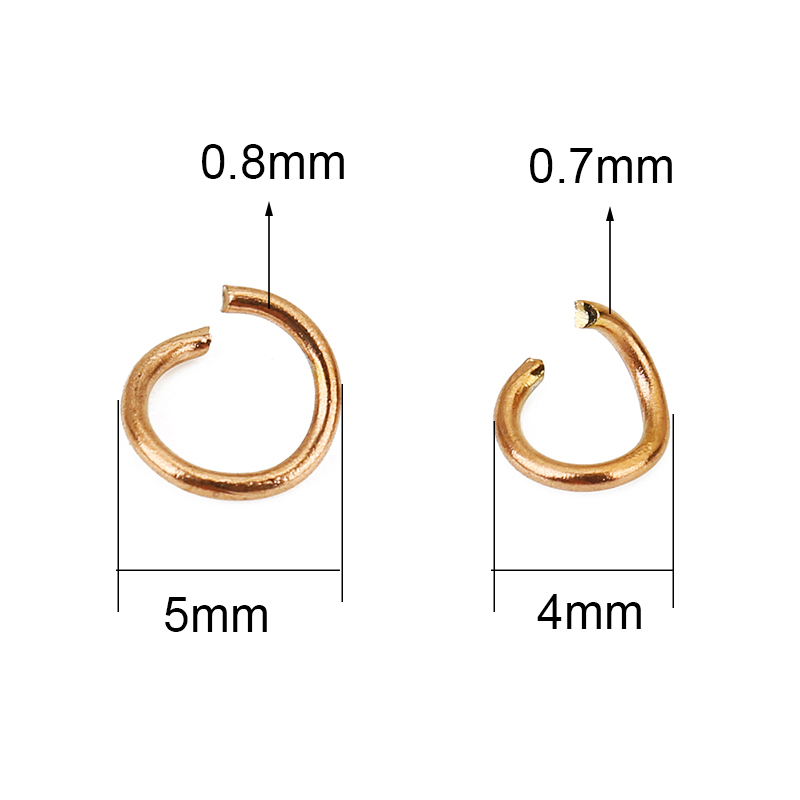 100pcs Rose Gold Plated Stainl - đánh giá và giá Jewelry Making Jump Rings
